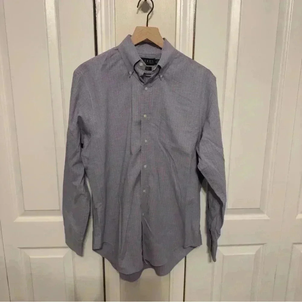 Lauren Ralph Lauren Mens Classic Fit 100% Cotton Long Sleeve Dress Shirt Size 16 - Picture 1 of 12